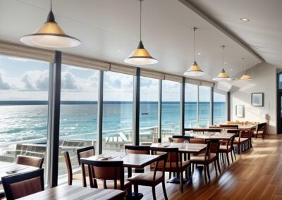 pannelli fonoassorbenti ristorante al mare